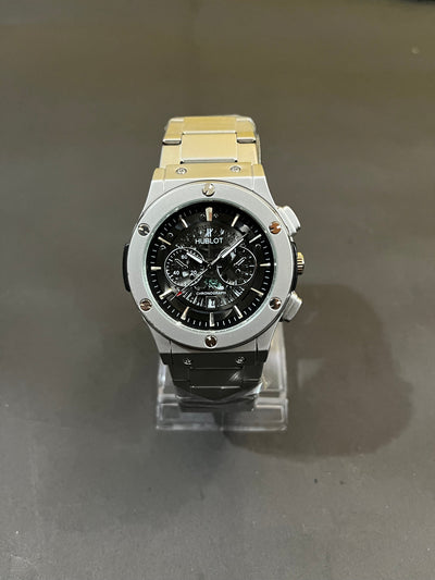 Hublot Chronograph – Water-Resistant Stainless Steel Luxury Watch with box