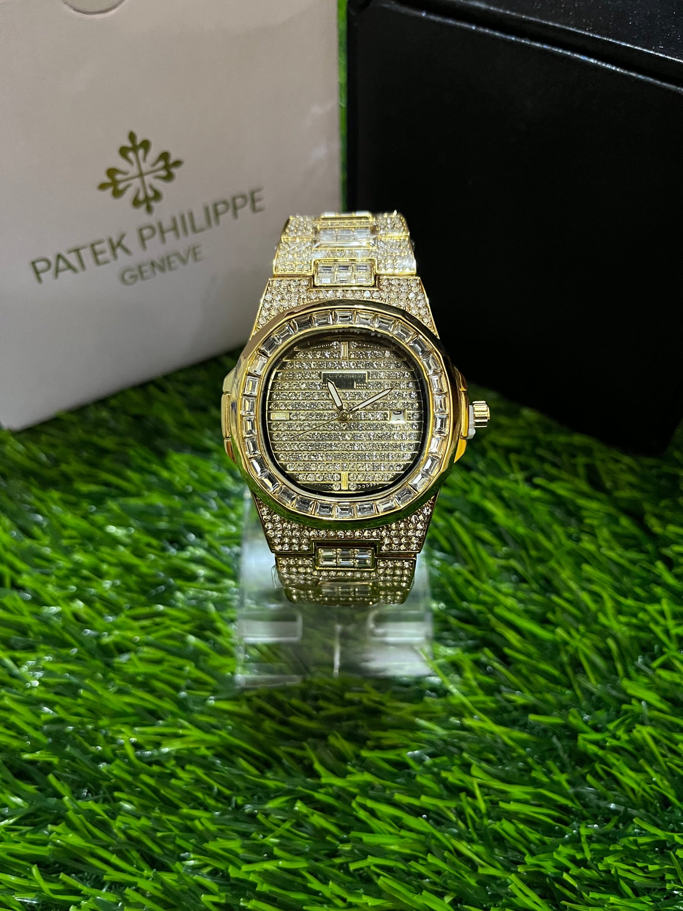 Patek Philippe Iced Out High Quality Watch with Box