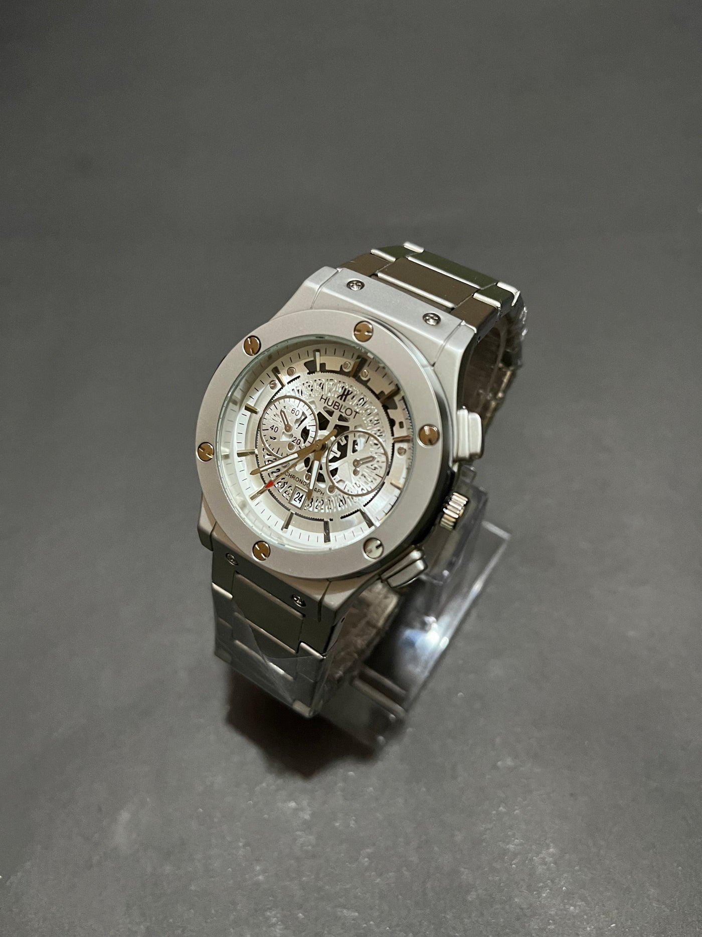 Hublot Chronograph – Water-Resistant Stainless Steel Luxury Watch with box