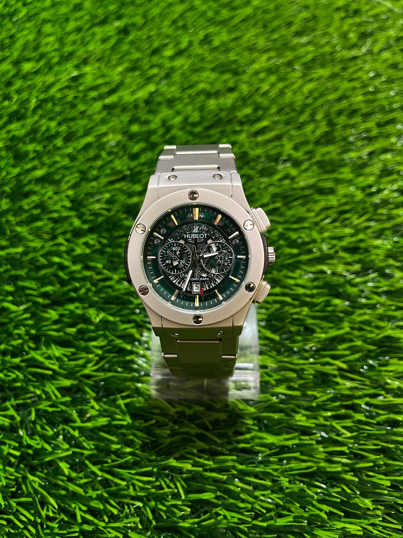 Hublot Chronograph – Water-Resistant Stainless Steel Luxury Watch with box